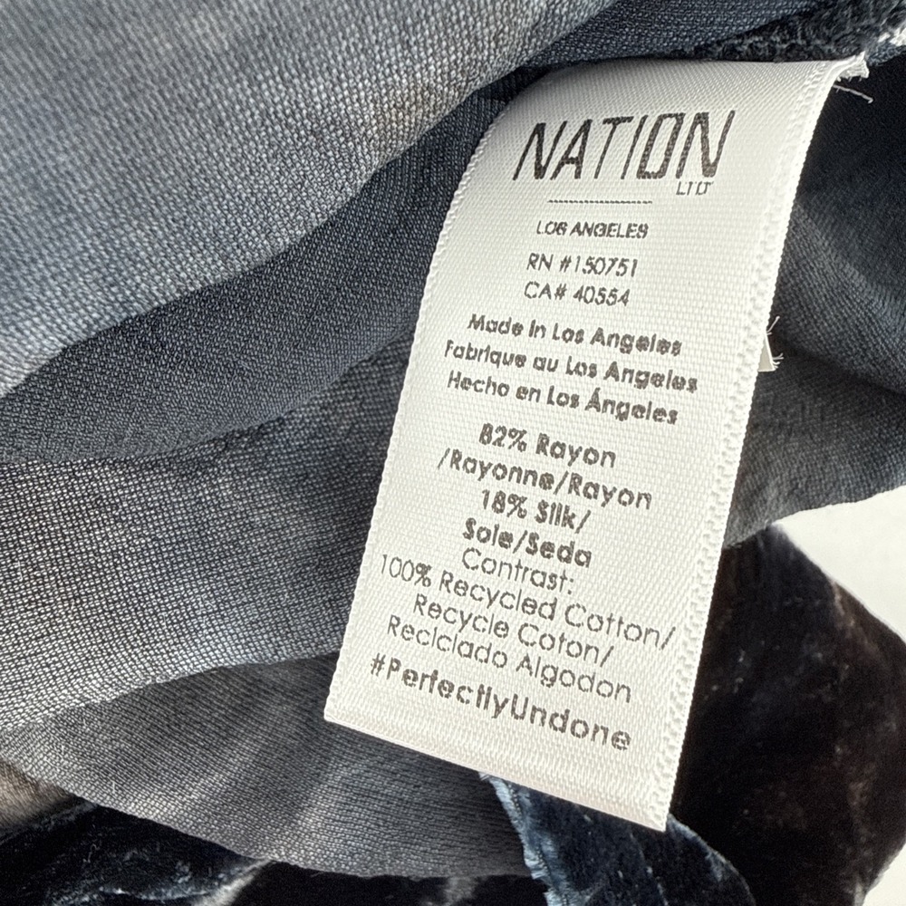 Nation LTD Top T-Shirt Aelly Tee Tie Dye Velvet Size XS - Picture 7 of 7